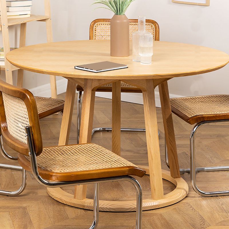Modern Solid Wood Dining Table Wooden Round Table with Pedestal Base for Restaurant Clearhalo 'Dining Tables & Seating' 'Dining Tables' 'dining_table' 'furn' 'furn_dining_table' 'Furniture' 'Kitchen & Dining Furniture' 1200x1200_693c3557-7983-4392-a40d-67be9bdb5c7c