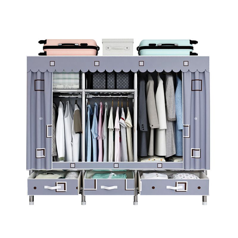 Armadio in tessuto e metallo armadio industriale armadio camera da letto per la casa