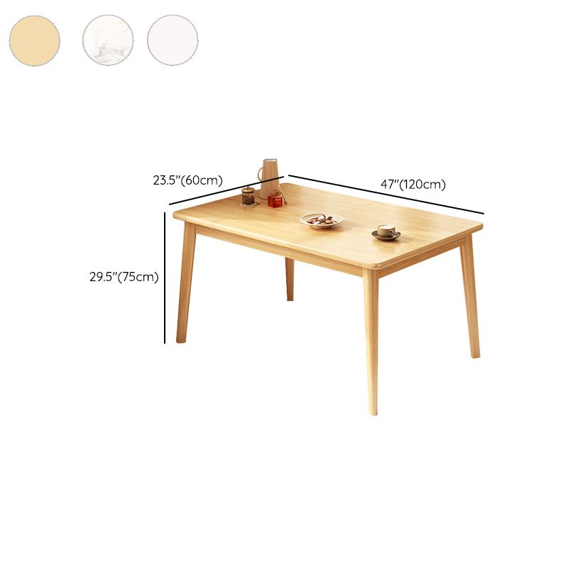 Contemporary 1/4/5 Pieces Dining Table Rectangle Wood Furniture for Restaurant