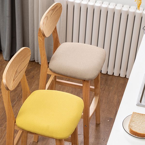 Scandinavian Home Rubberwood Stool Matte Finish Upholstered Bar Stools Clearhalo 'Bar Furniture' 'Bar Stools' 'bar_stools' 'furn' 'furn_bar_stools' 'Furniture' 'furniture_bar_stools' 'Kitchen & Dining Furniture' 1200x1200_693e4a95-65cd-4e90-8726-d144ed791f39