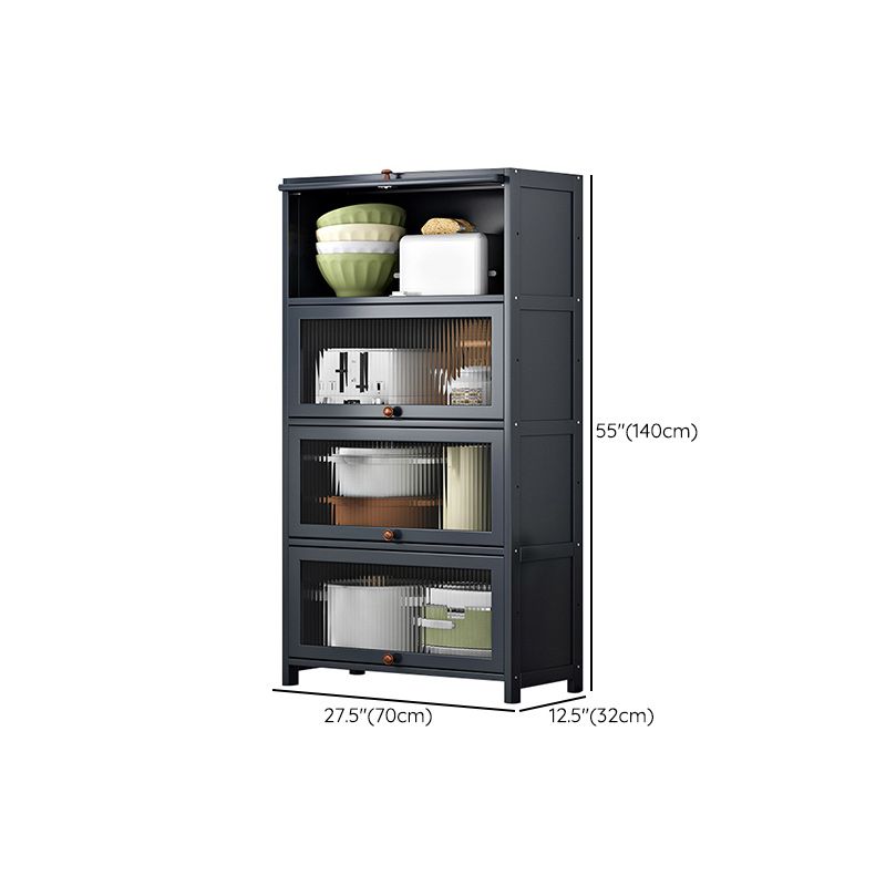 Contemporary Black Buffet Server Bamboo Dining Server for Kitchen Clearhalo 'buffet_sideboard' 'Buffets & Sideboards' 'furn' 'furn_buffet_sideboard' 'Furniture' 'Kitchen & Dining Furniture' 1200x1200_693f2c2b-b7fe-4514-95c9-242cac18440a