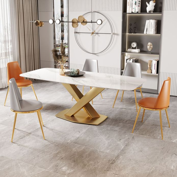 Traditional Luxury Style Dining Table White Rectangle Sintered Stone Table Clearhalo ' dining_table' 'Dining Tables & Seating' 'Dining Tables' 'furn' 'furn_dining_table' 'Furniture' 'furniture_dining_table' 'Kitchen & Dining Furniture' 'kitchen&dining_furn' 'kitchen' 'kitchen_dining_table' 1200x1200_693f6530-c8b7-49c1-b4d8-0253181ca067