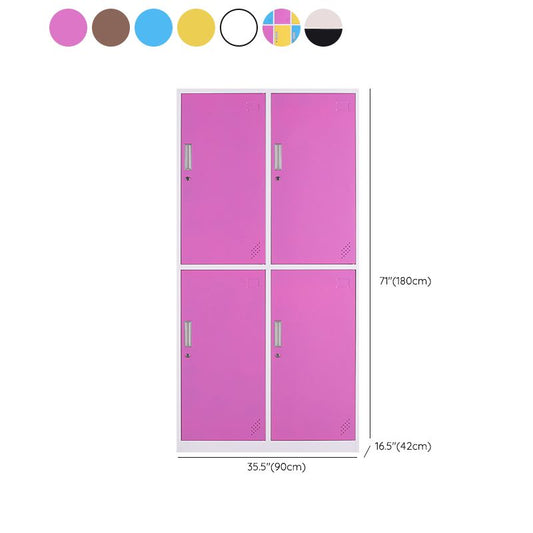 Contemporary Cabinet with Hinged Doors Metal Matte Finish Bathroom Storage Cabinet