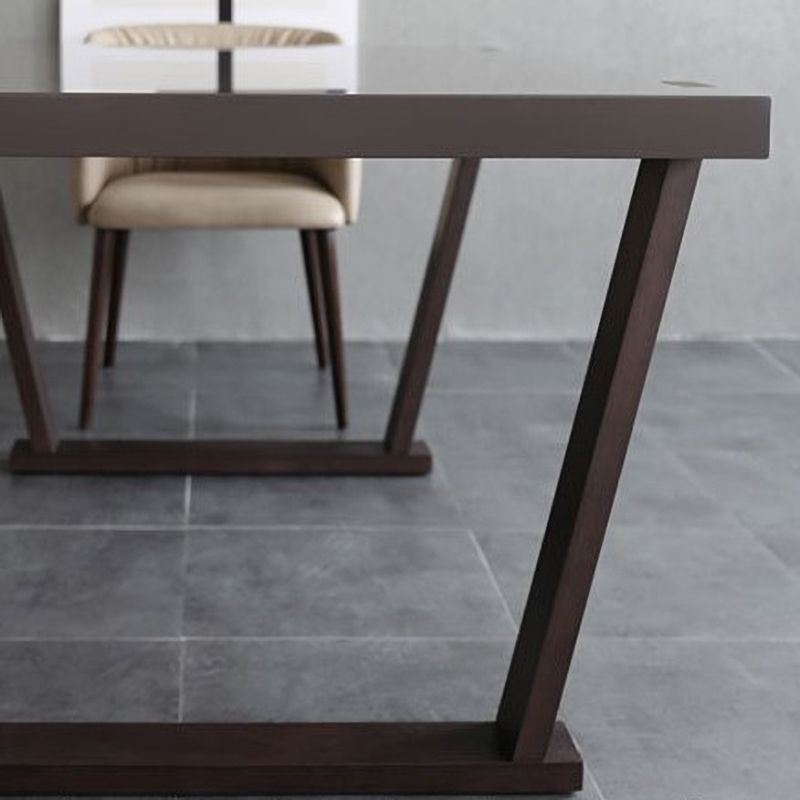 Solid Wood Contemporary Rectangle Table Wood Top Table with Sled Base Clearhalo ' dining_table' 'Dining Tables & Seating' 'Dining Tables' 'furn' 'furn_dining_table' 'Furniture' 'furniture_dining_table' 'Kitchen & Dining Furniture' 'kitchen&dining_furn' 'kitchen' 'kitchen_dining_table' 1200x1200_69409cf7-707e-4749-9024-b6a414224daa