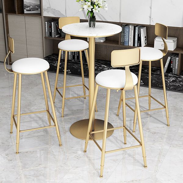 Glam Style Marble Top Counter Table Gold Base Bar Table for Living Room 42-inch Height Clearhalo 'Bar Furniture' 'Bar Tables' 'bar_tables' 'furn' 'furn_bar_tables' 'Furniture' 'furniture_bar_tables' 'Kitchen & Dining Furniture' 'kitchen&dining_furn' 'kitchen' 1200x1200_6940f1ab-d17d-412a-b781-24b838351e26
