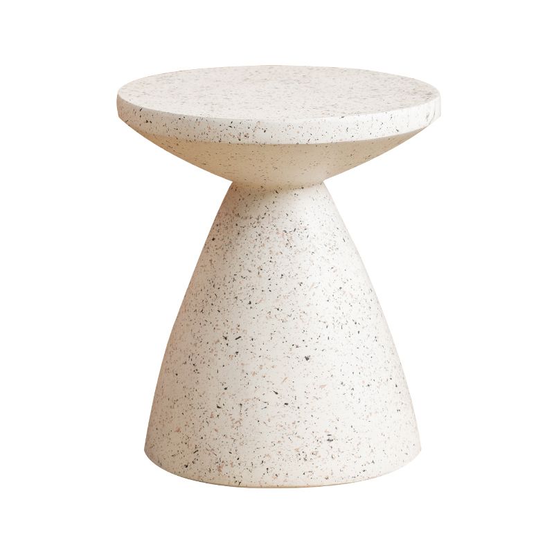 White Sofa Side Accent Table Round and Cone Shape Corner Table Clearhalo 'Coffee & Accent Tables' 'End & Side Tables' 'end_side_tables' 'furn' 'furn_end_side_tables' 'Furniture' 'Living Room Furniture' 1200x1200_69419a80-0143-453f-92c6-fbf34cae5351