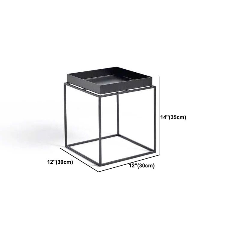 アイアンコーヒーテーブル黒の中世のモダンフレームカクテルテーブル