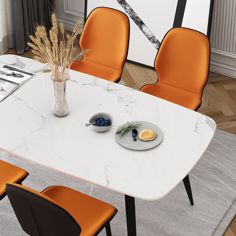 Contemporary Restaurant Leather Side Chair Matte Finish Parsons Dining Chair Clearhalo ' kitchen&dining_furn' 'Dining Chairs' 'Dining Tables & Seating' 'dining_chair' 'furn' 'furn_dining_chair' 'Furniture' 'furniture_dining_chair' 'Kitchen & Dining Furniture' 'kitchen' 1200x1200_69440419-34ba-446e-be9d-bca11d447880