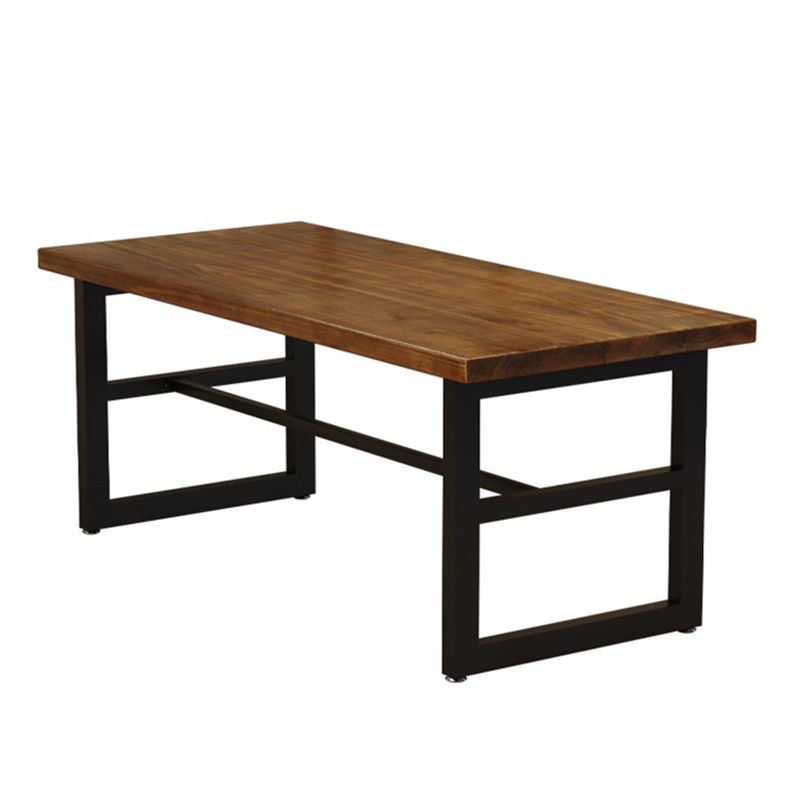 Industrial Dining Table Pine Solid Wood Table with Black Trestle Base for Dining Room Clearhalo ' dining_table' 'Dining Tables & Seating' 'Dining Tables' 'furn' 'furn_dining_table' 'Furniture' 'furniture_dining_table' 'Kitchen & Dining Furniture' 'kitchen&dining_furn' 'kitchen' 'kitchen_dining_table' 1200x1200_69441a73-1313-4444-8fdf-1e8c8a1875ca