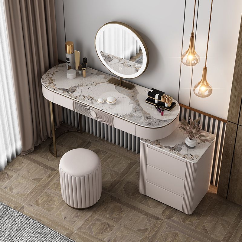 Glam Slate Top Make-up Vanity Set 5-Drawers Eitelkeitsverkederstisch