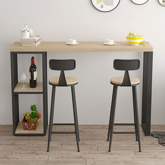 Glam Pub Height Dining Table Wooden Top Pub Table for Patio Use Clearhalo 'Bar Furniture' 'Bar Tables' 'bar_tables' 'furn' 'furn_bar_tables' 'Furniture' 'Kitchen & Dining Furniture' 1200x1200_6946938e-55ed-474e-a45b-2d00397f8df3