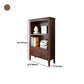 Solid Wood Closed Back Bookshelf Nordic Standard Bookcase with Shelves