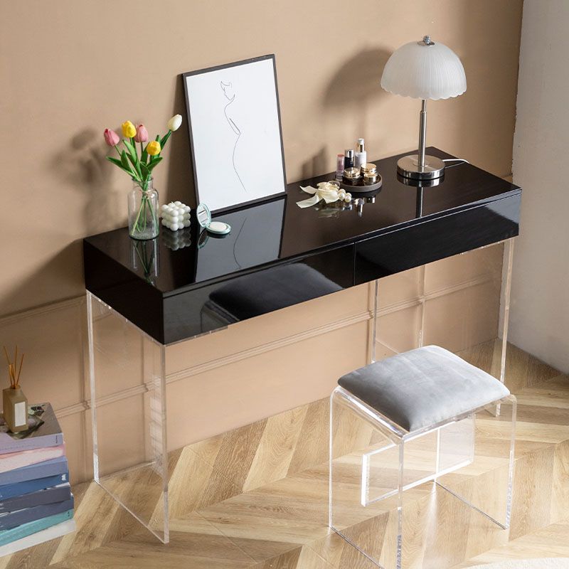 Contemporary Acrylic Vanity Desk 2-Drawer Vanity Dressing Table