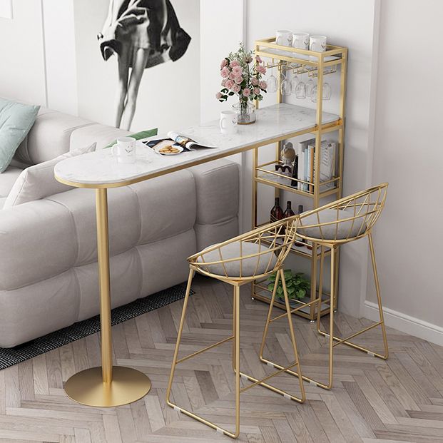 Juego de mesa de bar de mármol sintético estilo Glam, mesa de mostrador de 1/2/3 piezas para interior