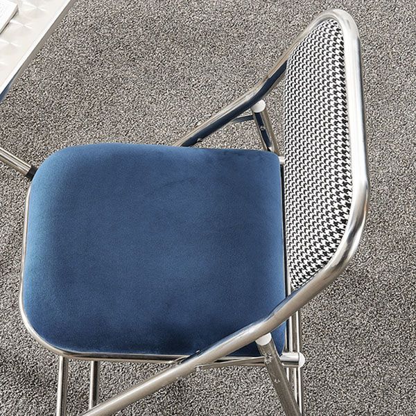 Moderne stalen bureaustoel met mid achterkant en lederen thuisbureau stoel