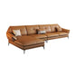 Glam Genuine Leather Living Room Flared Arm Modular Cushions Seating Clearhalo 'furn' 'furn_sectionals' 'Furniture' 'Living Room Furniture' 'Sectionals' 1200x1200_694a6fad-1e77-4c3c-be22-6c2ffec79b18