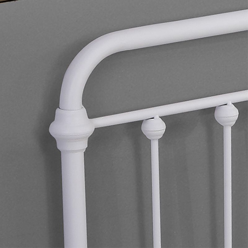 Crame de fer à lit standard contemporain avec tête de lit de broche rectangulaire