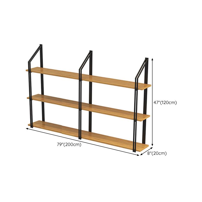 Partido de botella de vino montado en la pared Metal y soporte para botellas de madera para la cocina
