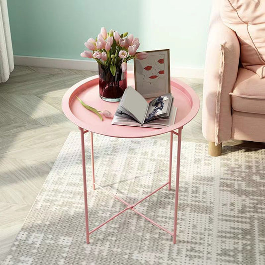 Zeitgenössischer Metall Akzenttisch Nachttisch 19.68 "Tall Bed Nighttange