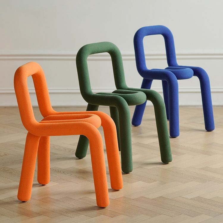 Designer Style Velvet Dining Room Side Chair Matte Finish Open Back Single Dining Chair Clearhalo ' kitchen&dining_furn' 'Dining Chairs' 'Dining Tables & Seating' 'dining_chair' 'furn' 'furn_dining_chair' 'Furniture' 'furniture_dining_chair' 'Kitchen & Dining Furniture' 'kitchen' 1200x1200_694cedaf-6db5-47ae-9ec4-588e35048010