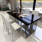 Sintered Stone Top Acrylic Base Dining Table Contemporary Rectangle Table for Home
