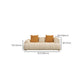 Scandinavian Fabric Stationary Sofa Recessed Arm Sofa with Pillows