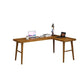 Solid Wood Writing Desk Contemporary L-Shape Brown Office Desk