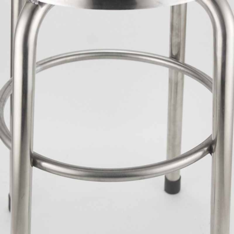 Industrial Style Stainless Steel Bar-stool Round Seat Counter Stool for Kitchen Clearhalo 'Bar Furniture' 'Bar Stools' 'bar_stools' 'furn' 'furn_bar_stools' 'furniture_bar_stools' 'Kitchen & Dining Furniture' 'kitchen&dining_furn' 'kitchen' 'kitchen_furn' Furniture' 1200x1200_6951790b-b537-4e11-bc58-5591c38c5e0b