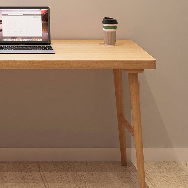 Solid Wood Rectangular Writing Desk Modern Office Meeting Desk with Bookcase Clearhalo 'furn' 'furn_office_desk' 'Furniture' 'Office Desks' 'Office Furniture' 'office_desk' 1200x1200_69518117-9d69-443b-98fb-56ddcd2f5b8d