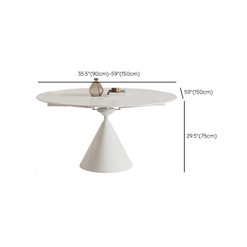 Contemporáneo 1/4/5/7 Muebles de muebles de piedra redonda colocada en blanco