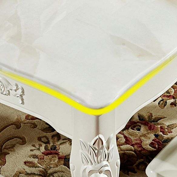 Nordic Sintered Stone Top Dining Set with 4 White Solid Wood Legs for Dining Furniture Clearhalo 'Dining Room Sets' 'Dining Tables & Seating' 'dining_room_set' 'furn' 'furn_dining_room_set' 'Furniture' 'furniture_dining_room_set' 'Kitchen & Dining Furniture' 'kitchen&dining_furn' 'kitchen' 1200x1200_69521285-9203-43e6-a0e8-6ac486c0cb3b