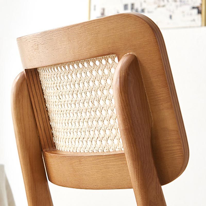 Solid Wood Side Chair Traditional Rattan Dining Chair with Wood Base Clearhalo 'Dining Chairs' 'Dining Tables & Seating' 'dining_chair' 'furn' 'furn_dining_chair' 'Furniture' 'Kitchen & Dining Furniture' 1200x1200_695276be-d699-4967-88e5-ab461a6a1e8e
