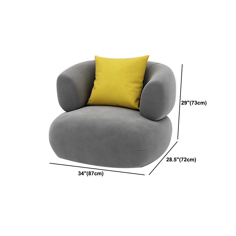 Modernes einfaches gekrümchtes Sofa 30,7 "hoher Sitzzimmer mit abgeschrägten Arm