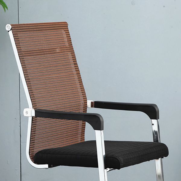 Modern Desk Chair Mesh Computer Chair Conference Chair No Wheels Clearhalo 'furn' 'furn_office_chair' 'Furniture' 'Office Chairs' 'Office Furniture' 'office_chair' 1200x1200_6957c2c9-ee95-4442-8eb0-be6b9609a463