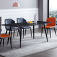 Rectangle 4 Legs Industrial Style Dining Table Sintered Stone Fixed Table for Kitchen Clearhalo ' dining_table' 'Dining Tables & Seating' 'Dining Tables' 'furn' 'furn_dining_table' 'Furniture' 'furniture_dining_table' 'Kitchen & Dining Furniture' 'kitchen&dining_furn' 'kitchen' 'kitchen_dining_table' 1200x1200_6957ec07-fdd1-495f-9103-98295ce622c6