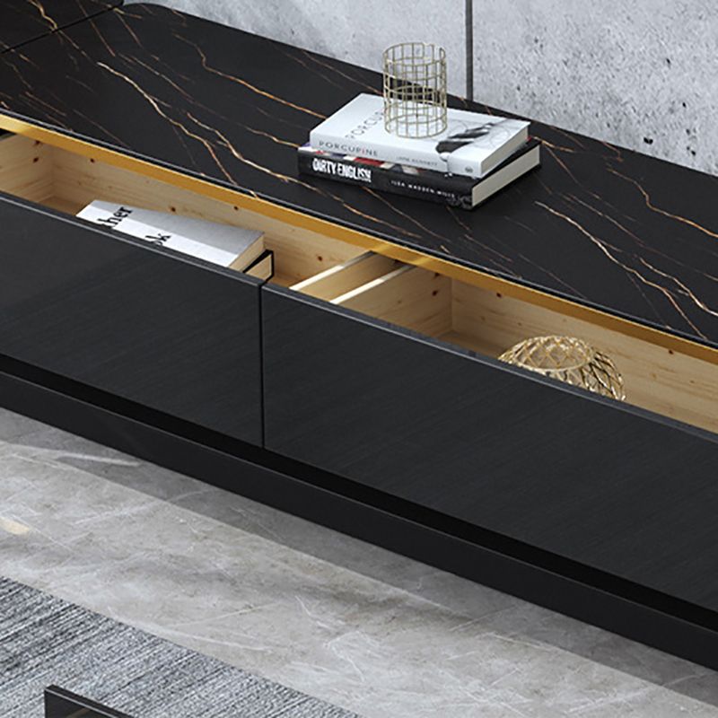 Glam Glass Stand Console Enclosed Storage Media Console with Drawers Clearhalo 'furn' 'furn_tv_stands_entertainment_centers' 'Furniture' 'Living Room Furniture' 'TV Stands & Entertainment Centers' 'TV Stands & Media Storage Furniture' 'tv_stands_entertainment_centers' 1200x1200_69594afd-8cb0-4e26-8851-b26cc23a7cf5