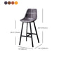 Modern Style Bar-stool Metal Legs with Footrest Leather Bucket Seat for Kitchen Bar Clearhalo 'Bar Furniture' 'Bar Stools' 'bar_stools' 'furn' 'furn_bar_stools' 'furniture_bar_stools' 'Kitchen & Dining Furniture' 'kitchen&dining_furn' 'kitchen' 'kitchen_furn' Furniture' 1200x1200_69599857-03bb-431e-9ae3-071e0b5826aa