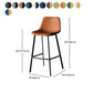 Industrial Leather Iron Counter Stools Low Back Bar Stools with Footrest Clearhalo 'Bar Furniture' 'Bar Stools' 'bar_stools' 'furn' 'furn_bar_stools' 'Furniture' 'furniture_bar_stools' 'Kitchen & Dining Furniture' 1200x1200_695a8ad4-b7b7-44c4-85c6-8da5677706a5