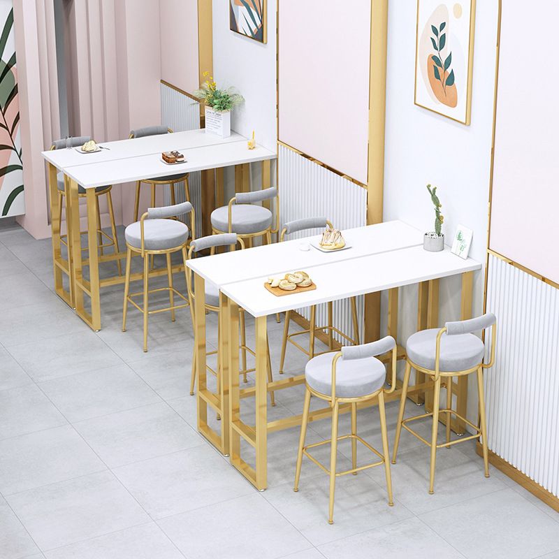 Set di tavoli da bar industriale 1/3/4/5/7 Pieni Contatore set con base d'oro