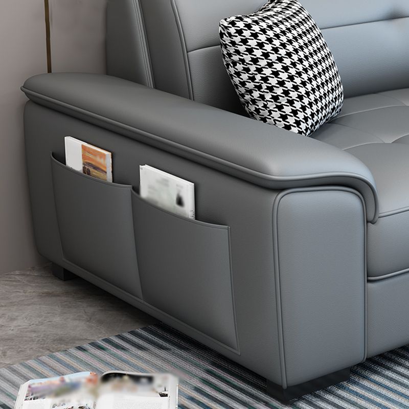 Waterproof Linen Pillow Top Arm Sofa with Adjustable Bolster Pillows and Storage Bag Clearhalo 'furn' 'furn_sectionals' 'Furniture' 'furniture_sectionals' 'kitchen' 'kitchen_sectionals' 'Living Room Furniture' 'Sectionals' 1200x1200_695b5a90-b258-4656-8946-4cbf8ac42b09