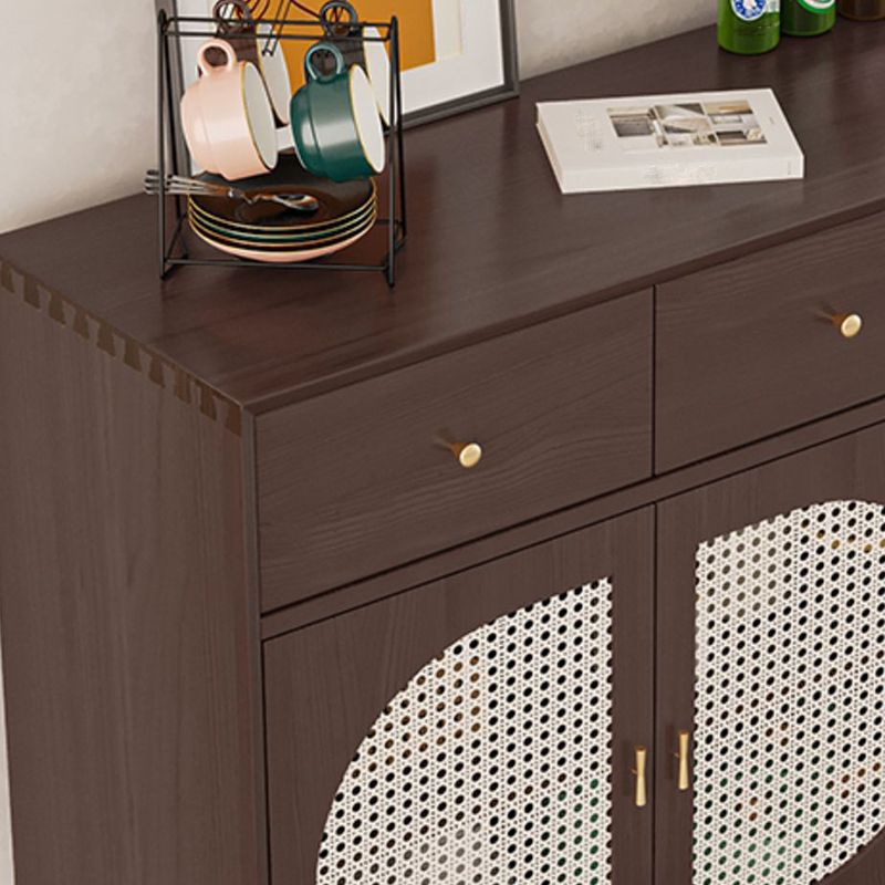 Sideboard glam in legno massiccio cucina da pranzo sideboard con porta