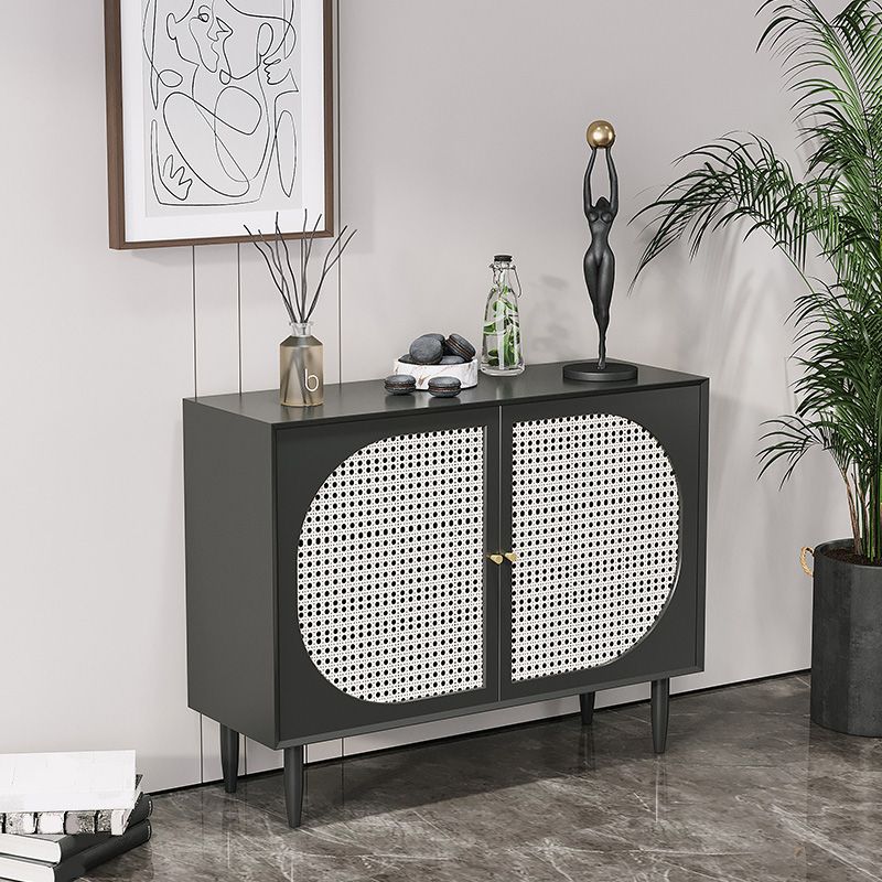 Modern Style Rectangle Side Board 39.4"L Home Wooden Sideboard Clearhalo 'buffet_sideboard' 'Buffets & Sideboards' 'furn' 'furn_buffet_sideboard' 'Furniture' 'Kitchen & Dining Furniture' 1200x1200_695c5837-05a4-48fb-ac65-56117301a49b