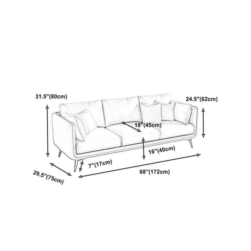 Contemporary Pillow Top Arm Reclining Sofa with Sewn Pillow Back Clearhalo 'furn' 'furn_sofas' 'Furniture' 'furniture_sofas' 'kitchen' 'kitchen_sofas' 'Living Room Furniture' 'Sofa' 'sofas' 1200x1200_695c862e-b5ab-41ac-b15f-ba3adcc8d6fa