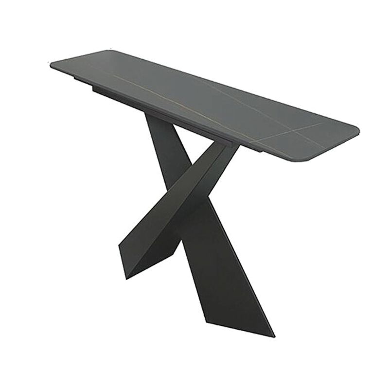 Tabella della console contemporanea da 15 "tavolo da rettangolo di pietra console tavolo da console