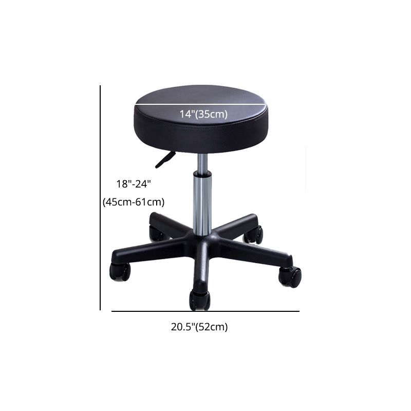 Modern Rotatable Counter Stool Adjustable Steel Bar Stool with Leather Cushion Clearhalo 'Bar Furniture' 'Bar Stools' 'bar_stools' 'furn' 'furn_bar_stools' 'furniture_bar_stools' 'Kitchen & Dining Furniture' 'kitchen&dining_furn' 'kitchen' 'kitchen_furn' Furniture' 1200x1200_695d6533-1a1d-4c5b-ae34-e99f5358d53f