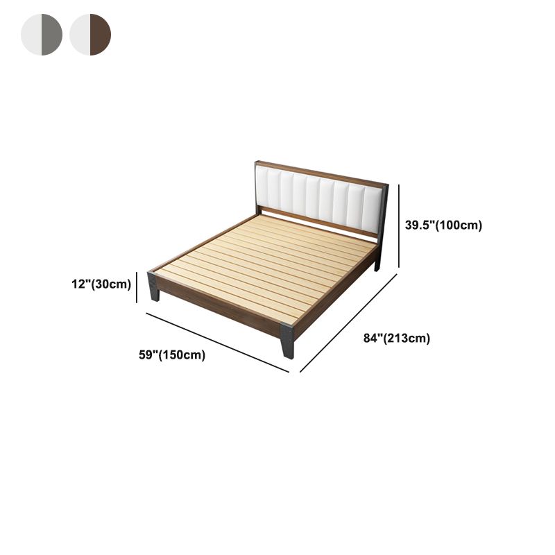 Modern Panel Wood Standard Bed with Rectangular Headboard for Bedroom Clearhalo 'Bedroom Furniture' 'Beds' 'furn' 'furn_beds' 'Furniture' 1200x1200_695e7a2c-b656-4f01-90ff-27e9a9d27f05