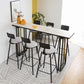 Industrial Sintered Stone Bar Table Dining Table for Kitchen Living Room Clearhalo 'Bar Furniture' 'Bar Tables' 'bar_tables' 'furn' 'furn_bar_tables' 'Furniture' 'Kitchen & Dining Furniture' 1200x1200_695eec19-5aff-465d-b005-c7423059d97a