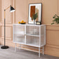 Modern Metal China Cabinet Glass Doors Storage Cabinet for Dining Room Clearhalo 'Display & China Cabinets' 'display_china_cabinets' 'furn' 'furn_display_china_cabinets' 'Furniture' 'Kitchen & Dining Furniture' 1200x1200_695f5c9a-66fd-4d59-b191-5092ab1338ad