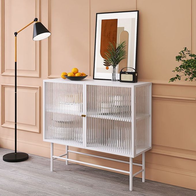 Modern Metal China Cabinet Glass Doors Storage Cabinet for Dining Room Clearhalo 'Display & China Cabinets' 'display_china_cabinets' 'furn' 'furn_display_china_cabinets' 'Furniture' 'Kitchen & Dining Furniture' 1200x1200_695f5c9a-66fd-4d59-b191-5092ab1338ad