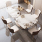 Modern Sintered Stone Top Dining Set Rectangle 1/2/5/7 Pieces Dinette Table Set in Gold Clearhalo 'Dining Room Sets' 'Dining Tables & Seating' 'dining_room_set' 'furn' 'furn_dining_room_set' 'Furniture' 'Kitchen & Dining Furniture' 1200x1200_695f9e76-c042-4673-b2c0-7c1f6c8ec23c